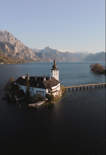 Beautiful Mansion in the middle of a Sea Video Template